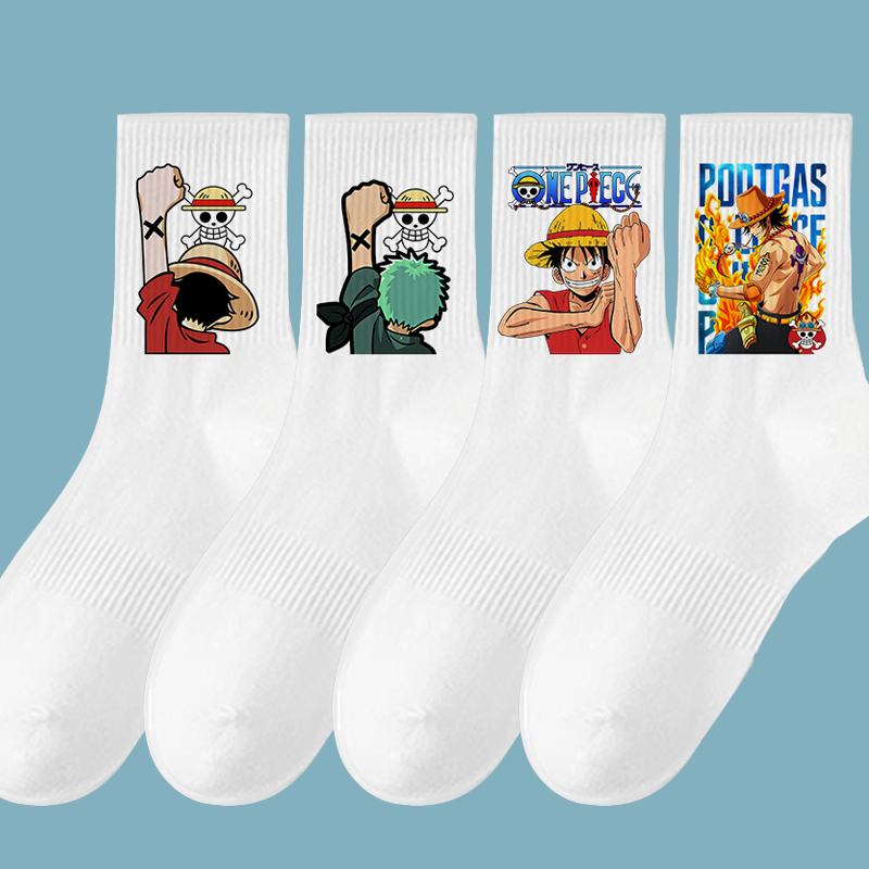 Cosplay Anime Zoro - Chaussettes longues de sport pour hommes,