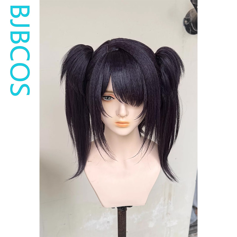 Anime Cosplay Girl With Black Hair - Perruque stylisée ‌ Perruque de cosplay