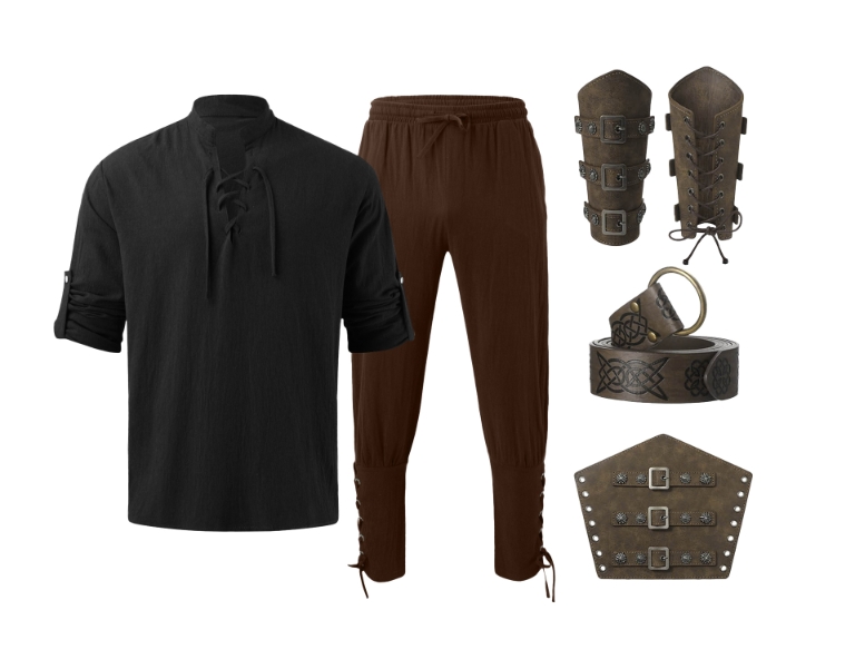 Women Anime Cosplay - Ensemble de costumes Renaissance pour hommes,