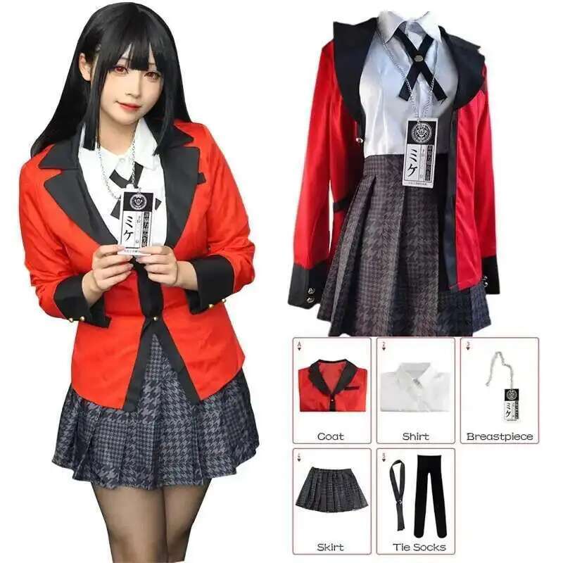 Anime Cosplay Kakegurui - Costume de Cosplay Anime Kakegurui Jabami
