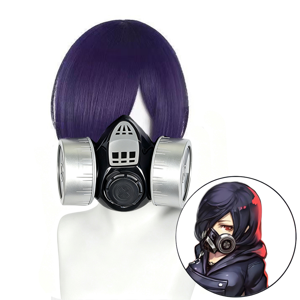 Anime Cosplay Tokyo Ghoul - Perruque et masque de cosplay Anime