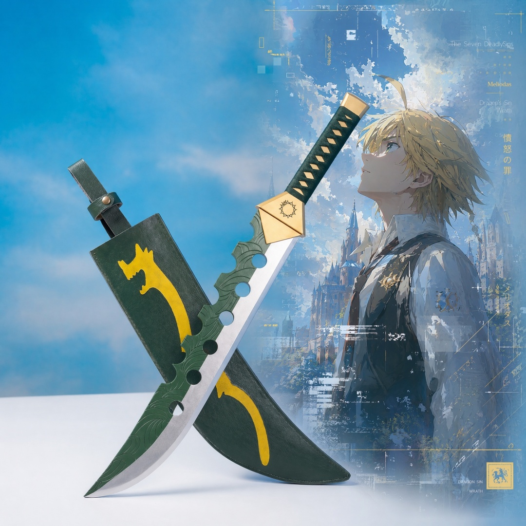 Black Clover Grimoire - Katana Meliodas des Sept Pêchés capitaux,