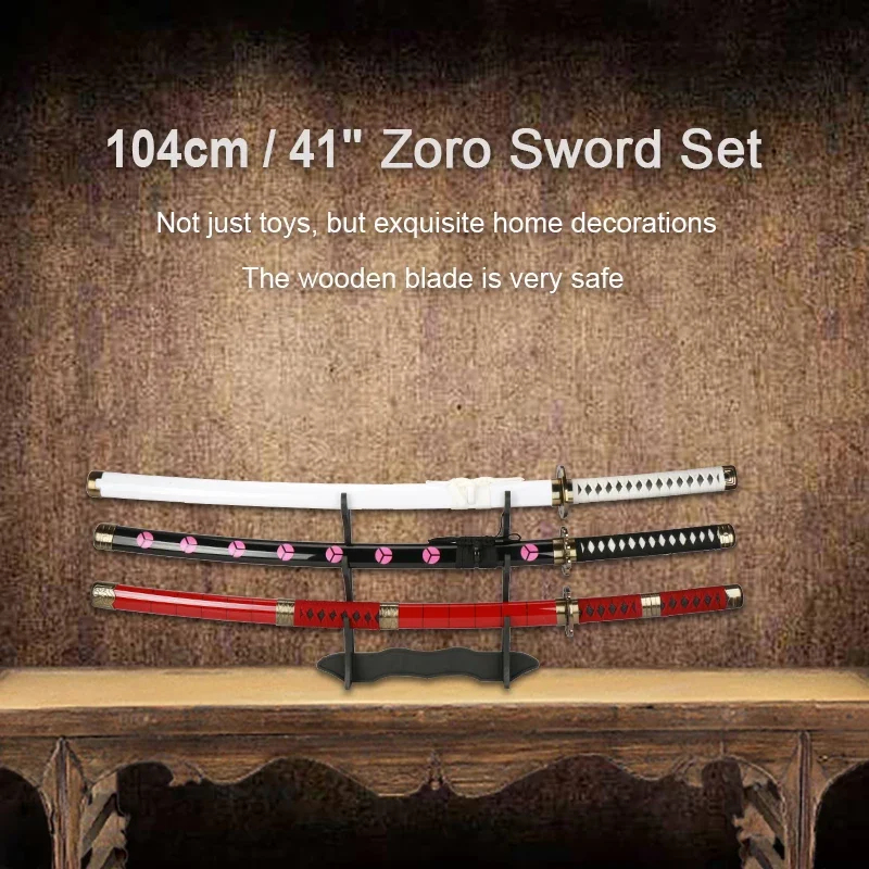 Cosplay Anime Zoro - Épées Roronoa Zoro 3 pièces 2026,