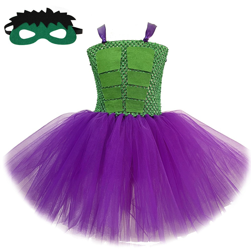 Anime Cosplay Toddler - Costume de super-héros Hulk pour filles,