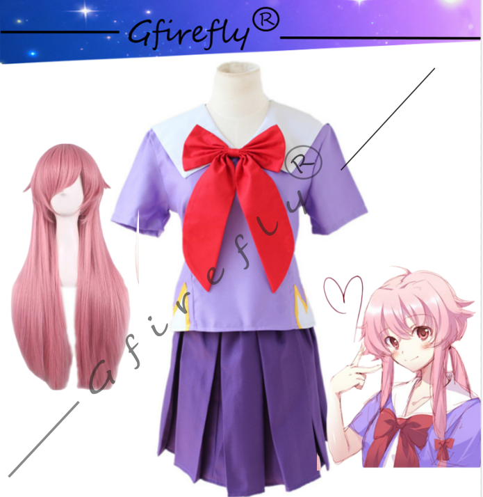 Anime Cosplay Manga - Future Diary – uniforme scolaire violet