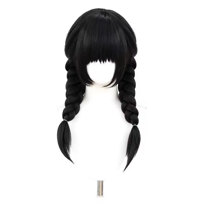 Perruque synthétique noire à d - Anime Cosplay Girl With Black Hair avis et prix