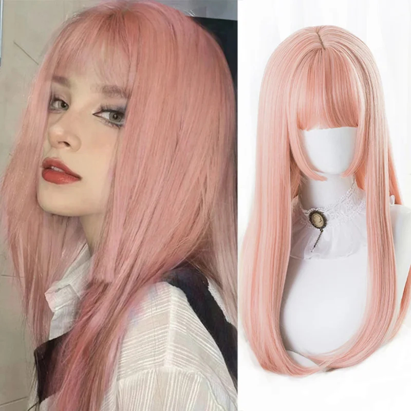 Perruque synthétique longue et - Anime Cosplay Girl With Black Hair avis et prix