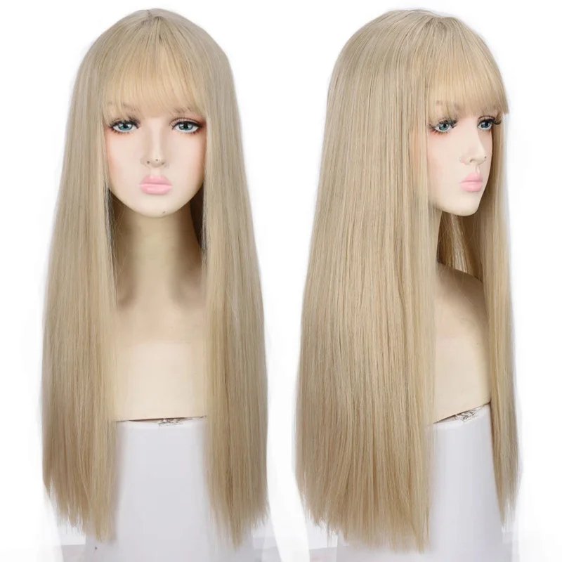 Perruque synthétique longue et - Anime Cosplay Girl With Black Hair avis et prix