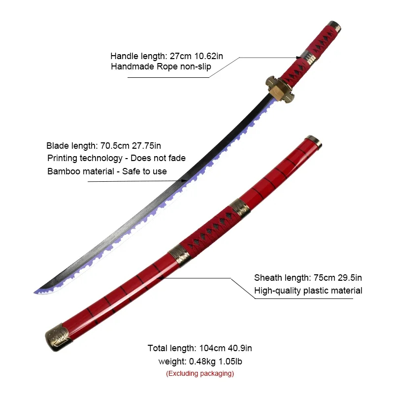 Épées Roronoa Zoro 3 pièces 20 - Cosplay Anime Zoro avis et prix